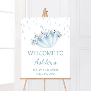 April Showers ger maj blommor Baby Shower Välkomme Poster