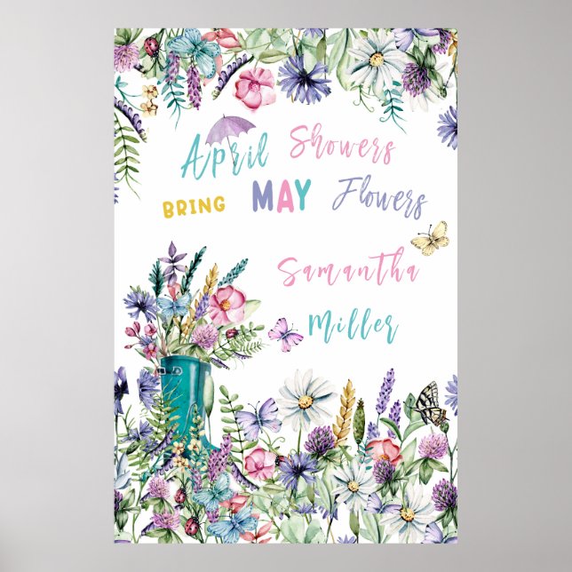 April Showers Hämta maj Flowers Poster (Framsidan)