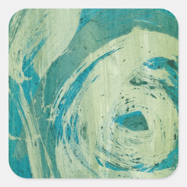 April Showers II Fyrkantigt Klistermärke (Framsida)