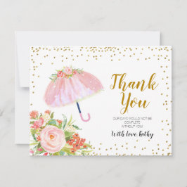 April Showers kommer med May Flowers (tackkort) Tack Kort