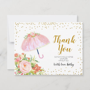 April Showers kommer med May Flowers (tackkort) Tack Kort