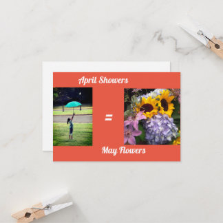 April Showers = May Flowers-hälsningskort Kort