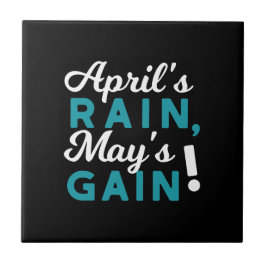 April Showers May Flowers Inspirational Quote Kakelplatta