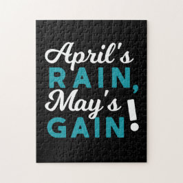 April Showers May Flowers Inspirational Quote Pussel
