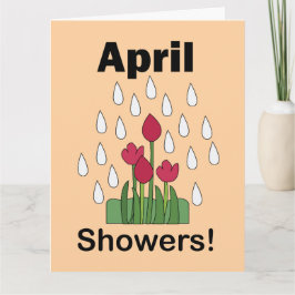 April Showers Pink Daisy Flower Floral Kort