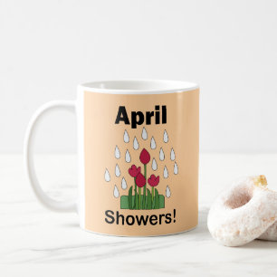 April Showers Rosa Tusenskönsblomma Blomma Kaffemugg