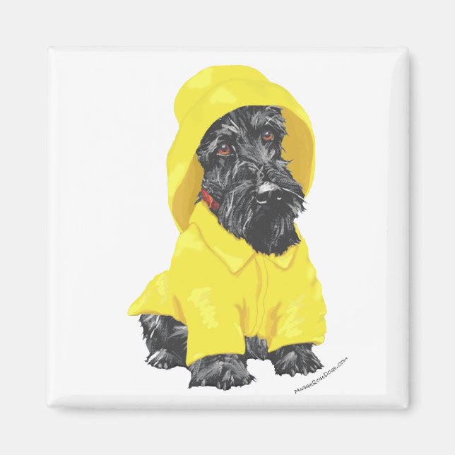 April Showers Skotsk Terrier Magnet (Framsidan)