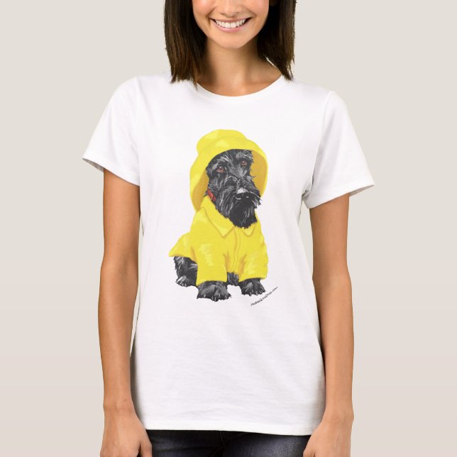 April Showers skotsk terrier Tee (Framsida)