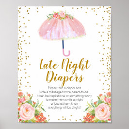 April Showers tar med maj Blommor sent på natten Poster