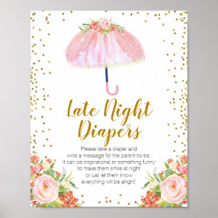 April Showers tar med maj Blommor sent på natten Poster