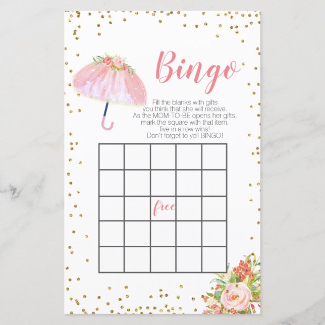 April Showers tar med May Flowers Bingo Game (Framsida)