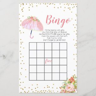 April Showers tar med May Flowers Bingo Game