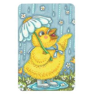 APRIL SHOWERS VÅR CHICK MAGNET Large
