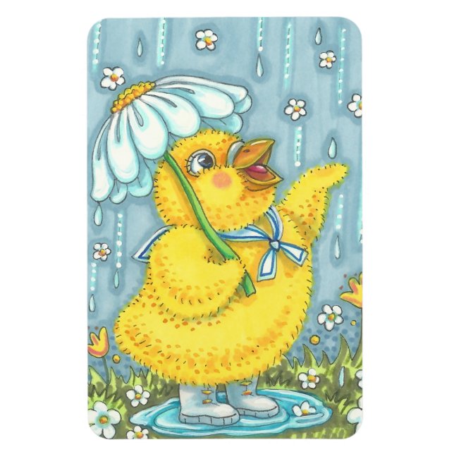 APRIL SHOWERS VÅR CHICK MAGNET Large (Vertikal)