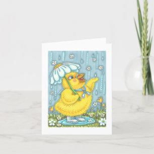 APRIL SHOWERS, VÅR CHICK NOTE GREETARD B HELGKORT