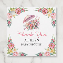 April Showings May Flowers Baby Shower Gåvor Etiketter