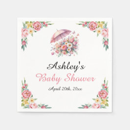 April Showings May Flowers Baby Shower Pappersservett