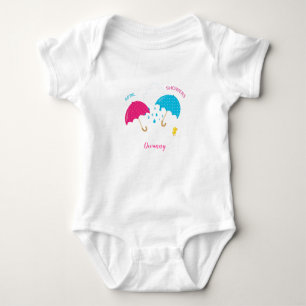 April Shoy Rainy Day Umbrellas med Namn T Shirt