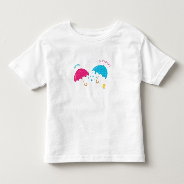 April Shoy Rainy Day Umbrellas T Shirt (Framsida)