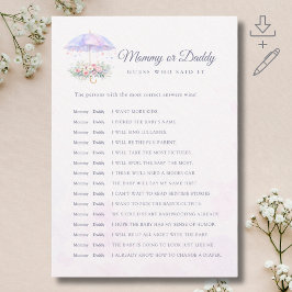 April Spring Baby Shower Gissa Vem Sa Det Kort