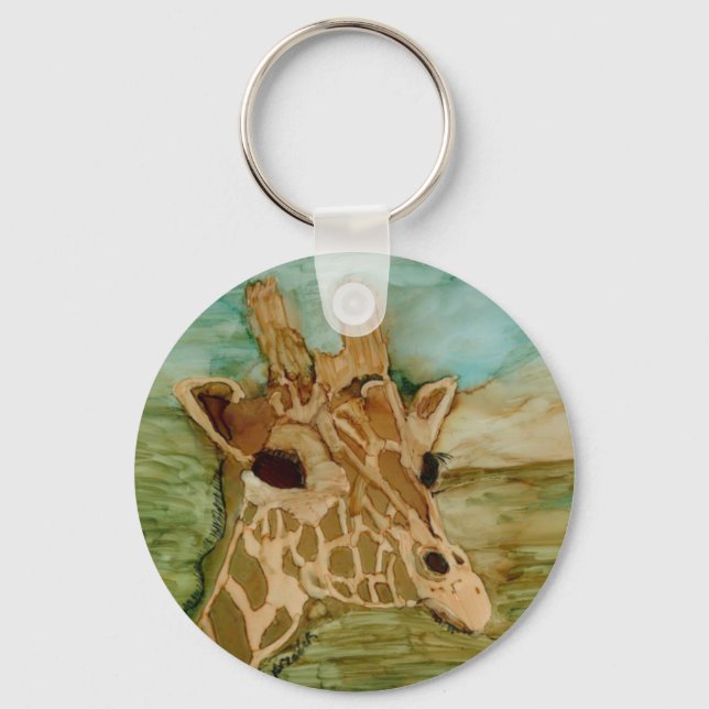 April stannar Giraffe alltid hos dig! Nyckelring (Framsida)
