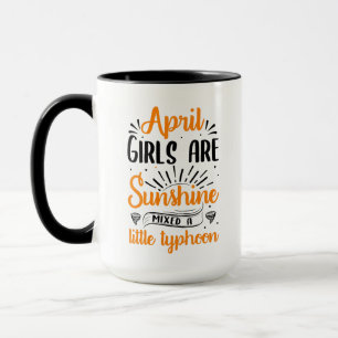 aprilflickorna är solljus blandade med en liten ty mugg