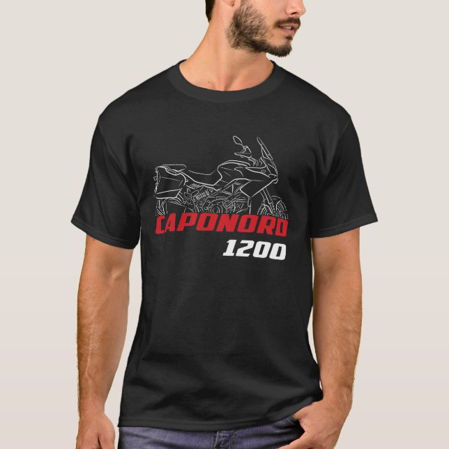 Aprilia Caponord 1200 + Saddlepåsar T Shirt (Framsida)