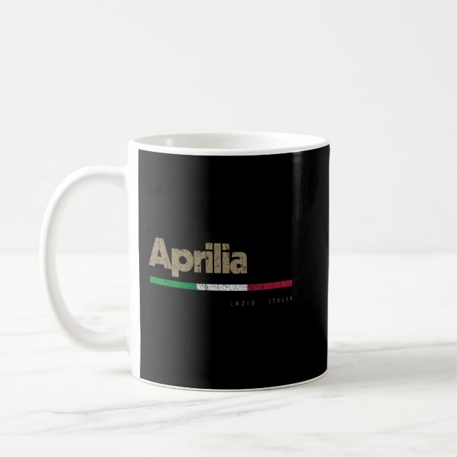 Aprilia Italiano City Retro Flagga Italien Pullove Kaffemugg (Vänster)