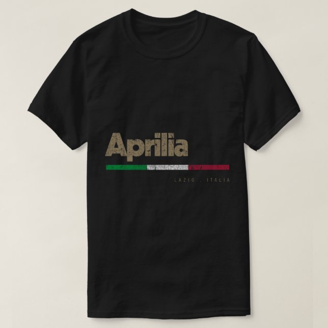 Aprilia Italiano City Retro Flagga Italien Pullove T Shirt (Design framsida)