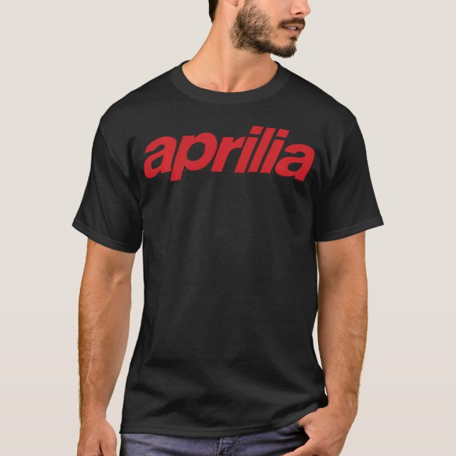 Aprilia Performance Motorcycle Tävla T Shirt (Framsida)
