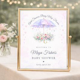 Aprilregn ger majblommor Dusch välkommen Poster