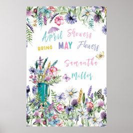 Aprilregn ger majblommor poster