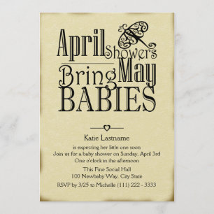 Aprilregn Maj Bebis Inbjudningar