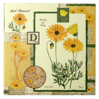 Aprils blomma kakelplatta