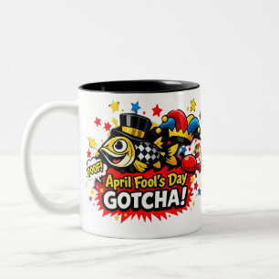 Aprilskämt dag Fångad Rolig Klassisk Mugg, 11 oz Två-Tonad Mugg