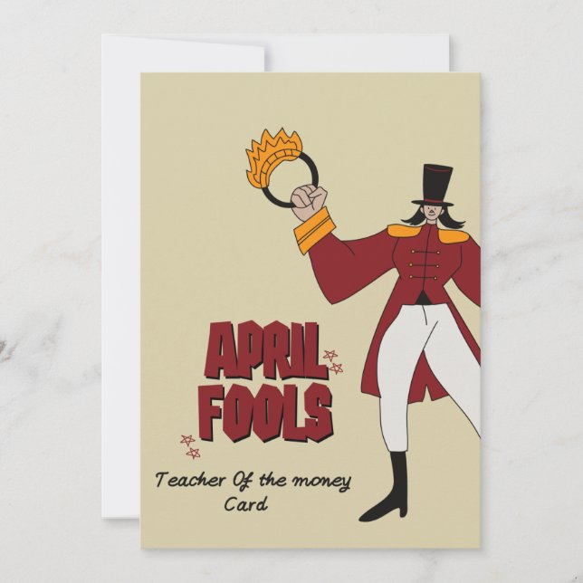 Aprilskämt dagen jag blev lärare för pengarna julkort (Framsida)