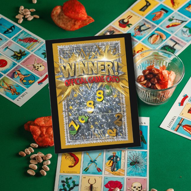 Aprilskämt fejkad vinnare skrap-lott skämt vykort (Skapare uppladdad)