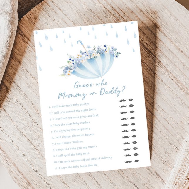 Aprilskurar ger majblommor Gissa spel (April Shower Bring May Flowers Baby Shower Game)