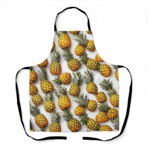 Apron - Ananas i ett rutnät mönster, mattema