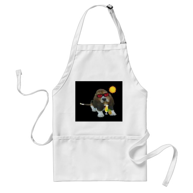 Apron Baby Basset Hound, sommartid Förkläde (Framsidan)