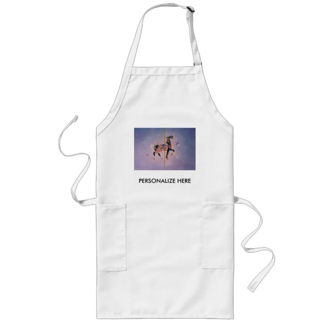 Apron, bibs - Petaluma Carousel Horse 2 Långt Förkläde (Framsidan)