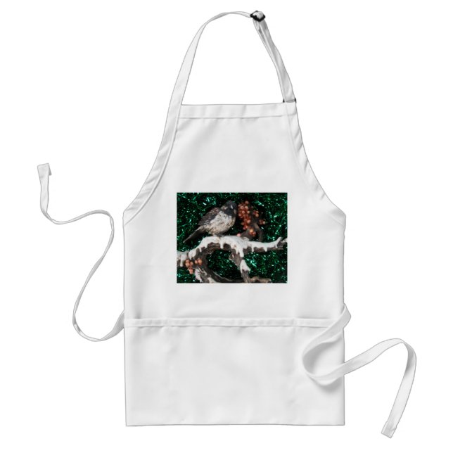 Apron Bird Winter Scene Förkläde (Framsidan)