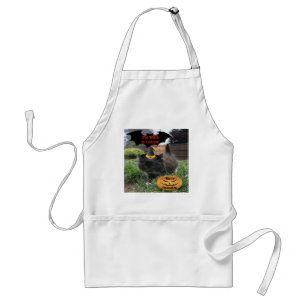 Apron Black Cat Witch kommer Förkläde