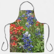 Apron Bluebonnets och indisk Paintborstar