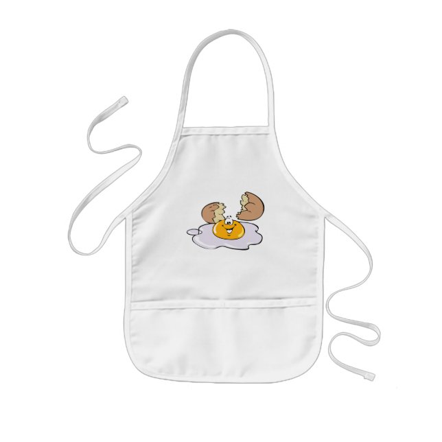 Apron boy girl children egg fried cook kitchen barnförkläde (Framsidan)
