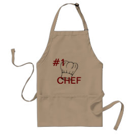 APRON CHEFON APRON FÖR #1 CHEF KHAKI FÖRKLÄDE