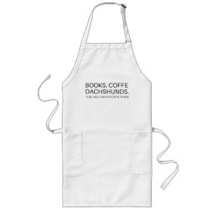 Apron Cooking Chef bokar kaffe kaffe kopp Långt Förkläde
