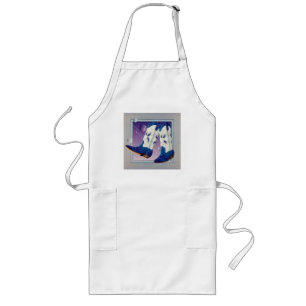 Apron - Electric Slide Cowboy Boots Långt Förkläde