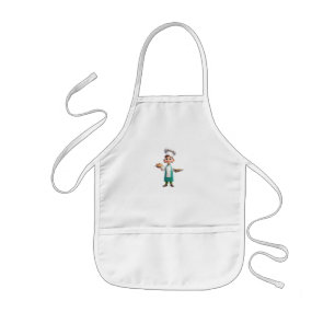 Apron för barn med bild, en rolig kock barnförkläde