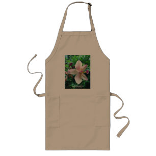 Apron FOR NATURE ÄLSKARE WITH FLOWERS Långt Förkläde